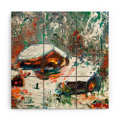 Ginette Fine Art Snowed In Wood Wall Mural