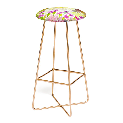 Ginette Fine Art Southern White Butterfly Bar Stool