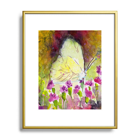 Ginette Fine Art Southern White Butterfly Metal Framed Art Print