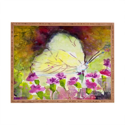 Ginette Fine Art Southern White Butterfly Rectangular Tray