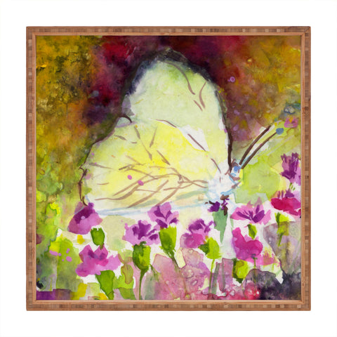 Ginette Fine Art Southern White Butterfly Square Tray