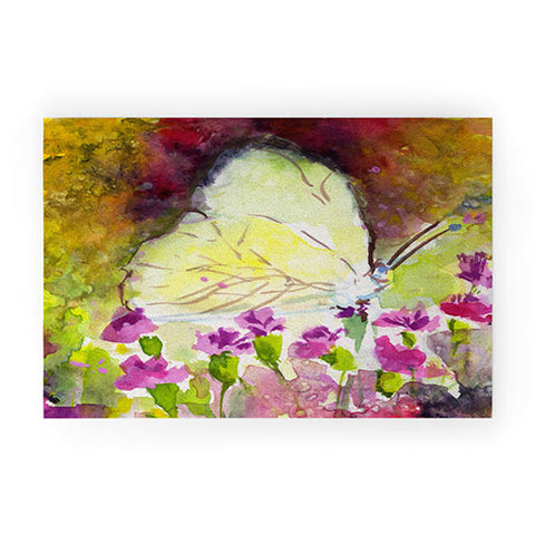 Ginette Fine Art Southern White Butterfly Welcome Mat