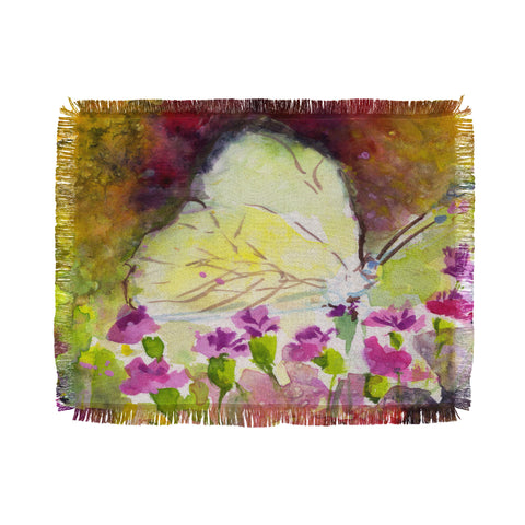 Ginette Fine Art Southern White Butterfly Throw Blanket