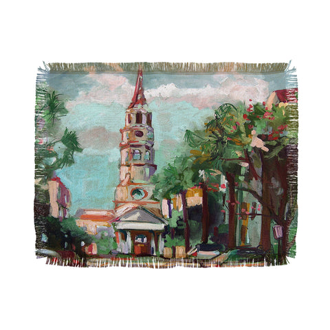 Ginette Fine Art St Phillips Church Charles Throw Blanket
