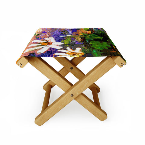 Ginette Fine Art Summer Lotus Garden Folding Stool