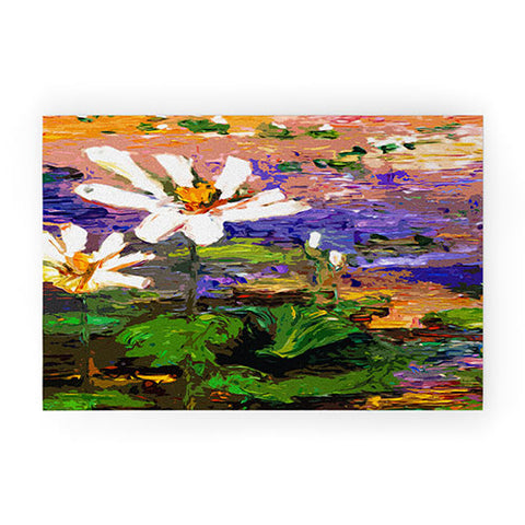 Ginette Fine Art Summer Lotus Garden Welcome Mat