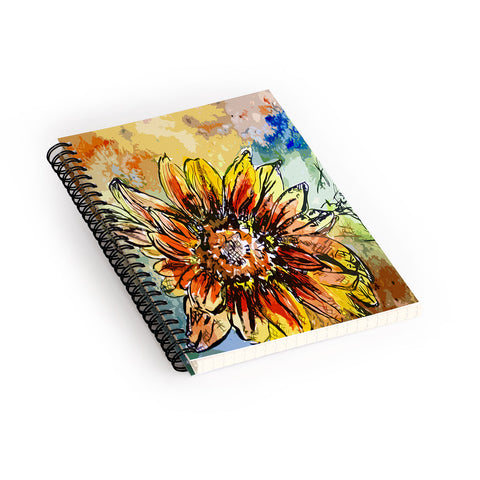 Ginette Fine Art Sunflower Moroccan Eyes Spiral Notebook