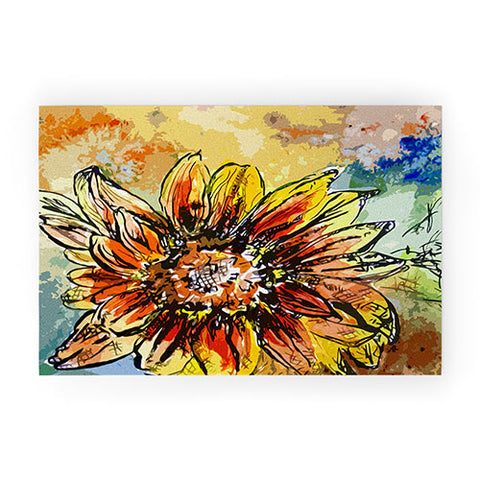 Ginette Fine Art Sunflower Moroccan Eyes Welcome Mat