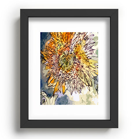 Ginette Fine Art Sunflower Prickly Face Recessed Framing Rectangle