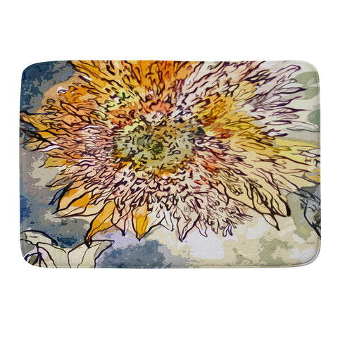 Ginette Fine Art Sunflower Prickly Face Memory Foam Bath Mat