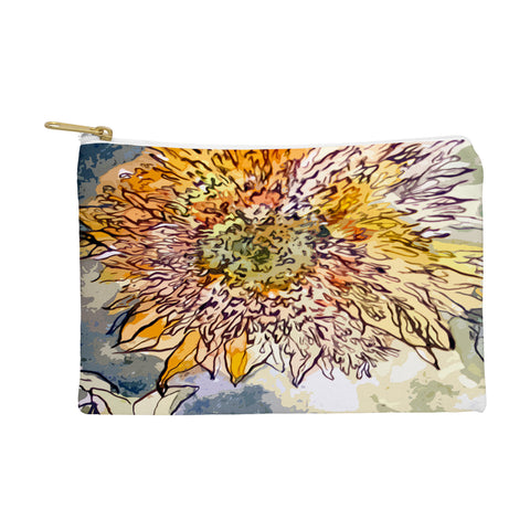 Ginette Fine Art Sunflower Prickly Face Pouch