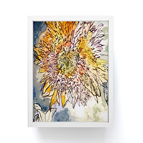 Ginette Fine Art Sunflower Prickly Face Framed Mini Art Print