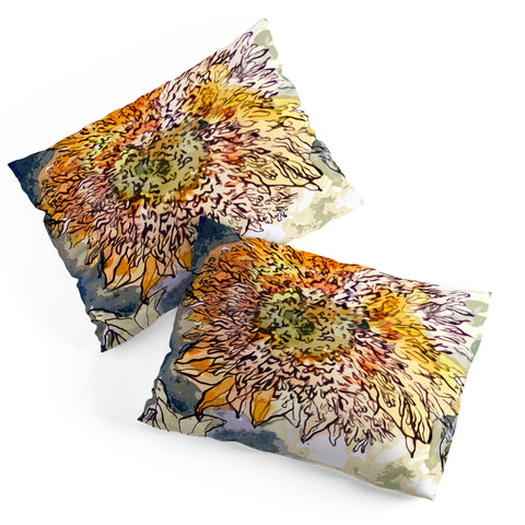 Ginette Fine Art Sunflower Prickly Face Pillow Shams