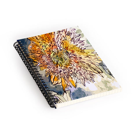 Ginette Fine Art Sunflower Prickly Face Spiral Notebook