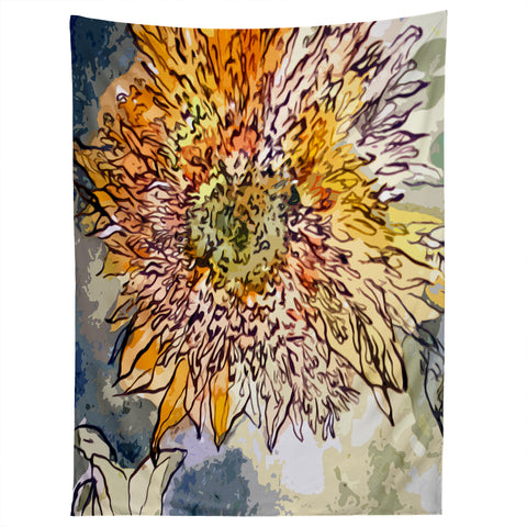 Ginette Fine Art Sunflower Prickly Face Tapestry