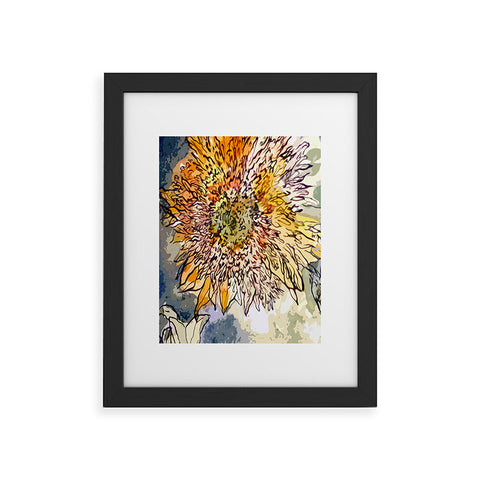 Ginette Fine Art Sunflower Prickly Face Framed Art Print