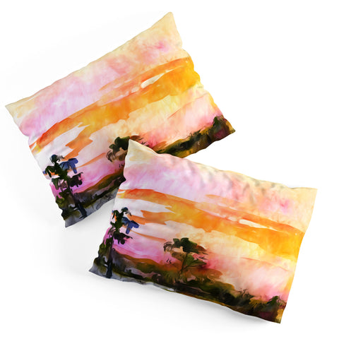 Ginette Fine Art Sunset In The Wetlands Pillow Shams