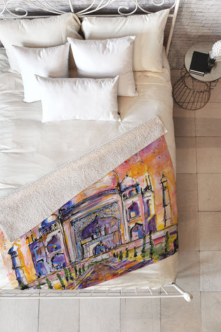 Ginette Fine Art TajMahl Fleece Throw Blanket