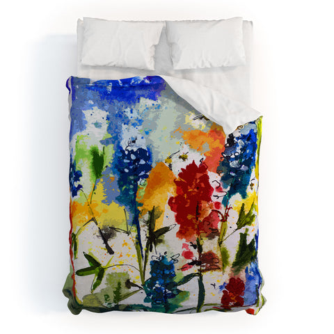 Ginette Fine Art Texas Blue Bonnets Duvet Cover