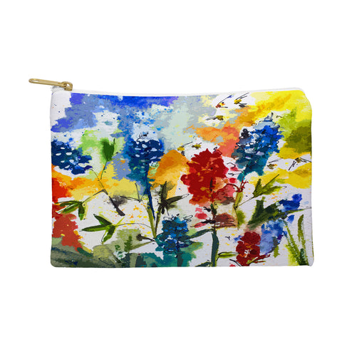 Ginette Fine Art Texas Blue Bonnets Pouch