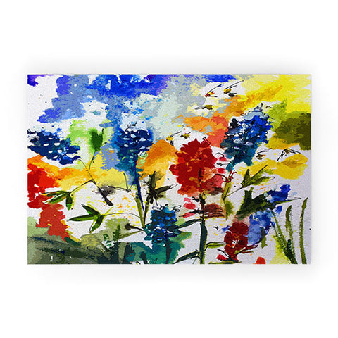 Ginette Fine Art Texas Blue Bonnets Welcome Mat
