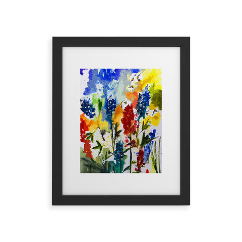 Ginette Fine Art Texas Blue Bonnets Framed Art Print