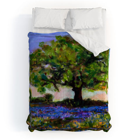 Ginette Fine Art Texas Hill Country Bluebonnets Comforter