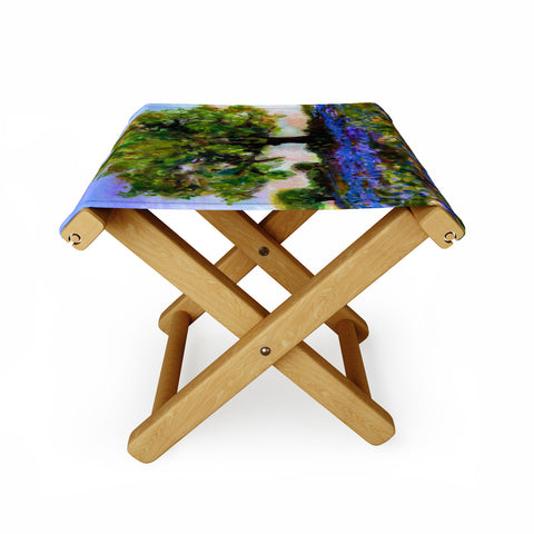 Ginette Fine Art Texas Hill Country Bluebonnets Folding Stool