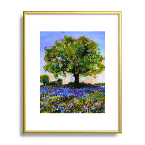 Ginette Fine Art Texas Hill Country Bluebonnets Metal Framed Art Print