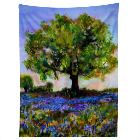 Ginette Fine Art Texas Hill Country Bluebonnets Tapestry