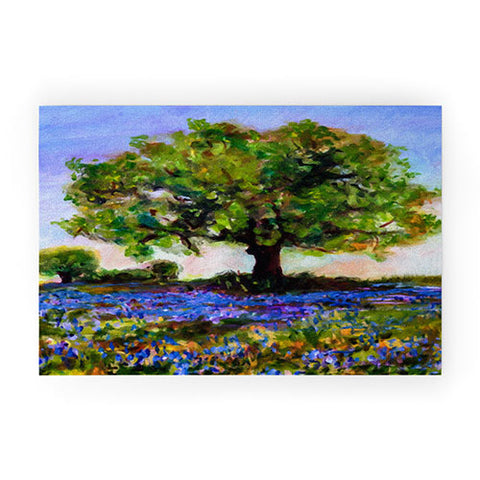 Ginette Fine Art Texas Hill Country Bluebonnets Welcome Mat