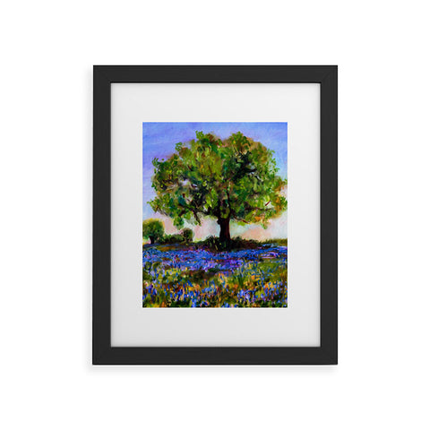 Ginette Fine Art Texas Hill Country Bluebonnets Framed Art Print