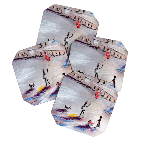 Ginette Fine Art The Last Time I Saw Paris 2 Coaster Set