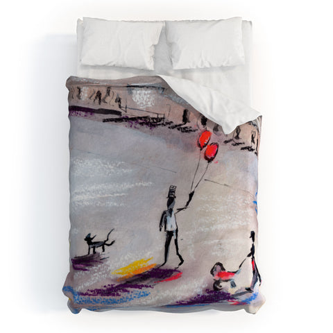 Ginette Fine Art The Last Time I Saw Paris 2 Duvet Cover