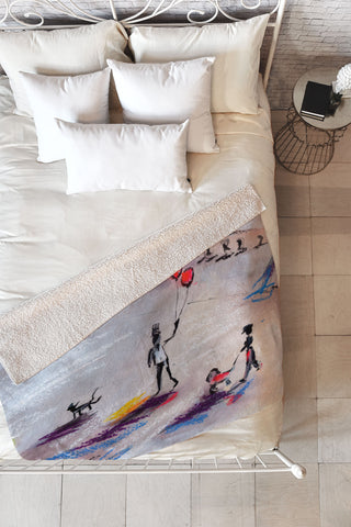 Ginette Fine Art The Last Time I Saw Paris 2 Fleece Throw Blanket