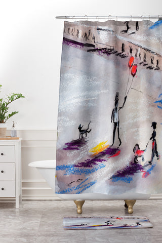 Ginette Fine Art The Last Time I Saw Paris 2 Shower Curtain And Mat