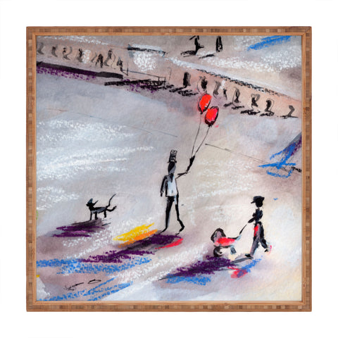 Ginette Fine Art The Last Time I Saw Paris 2 Square Tray