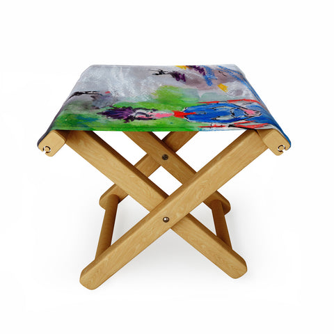 Ginette Fine Art The Last Time I Saw Paris 3 Folding Stool