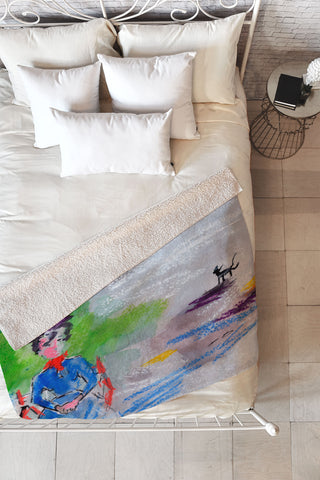 Ginette Fine Art The Last Time I Saw Paris 3 Fleece Throw Blanket