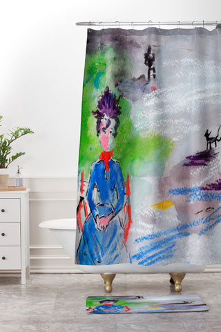 Ginette Fine Art The Last Time I Saw Paris 3 Shower Curtain And Mat