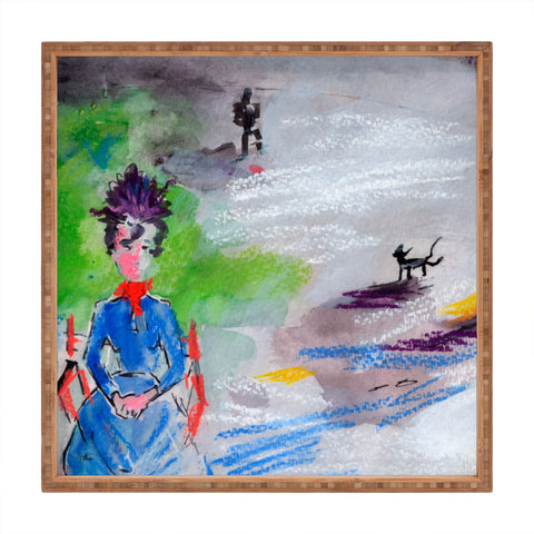 Ginette Fine Art The Last Time I Saw Paris 3 Square Tray