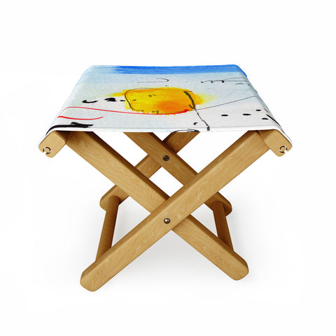 Ginette Fine Art The Lingering Question Folding Stool