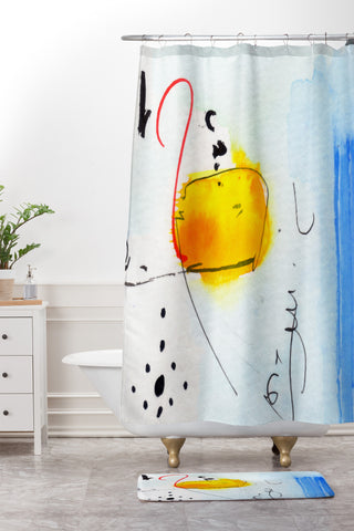 Ginette Fine Art The Lingering Question Shower Curtain And Mat