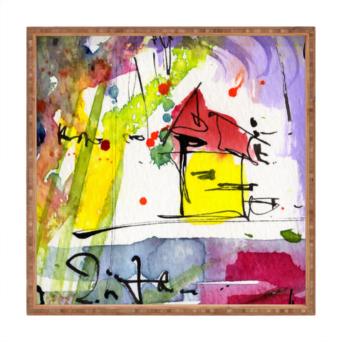 Ginette Fine Art The Little House Square Tray