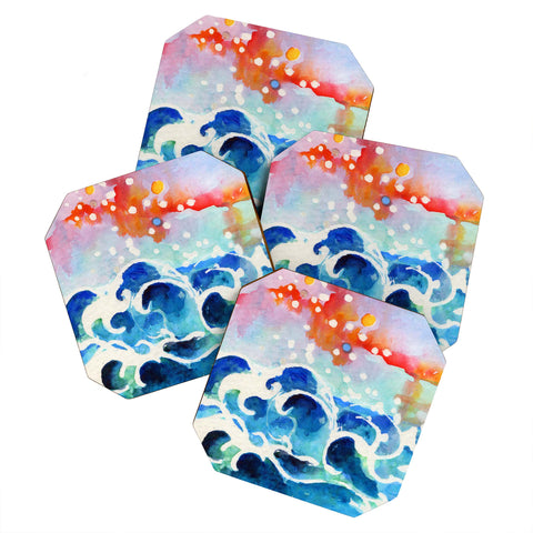 Ginette Fine Art Tides Of Time Coaster Set