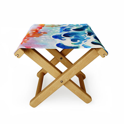 Ginette Fine Art Tides Of Time Folding Stool