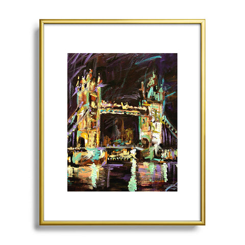 Ginette Fine Art Tower Bridge London Metal Framed Art Print
