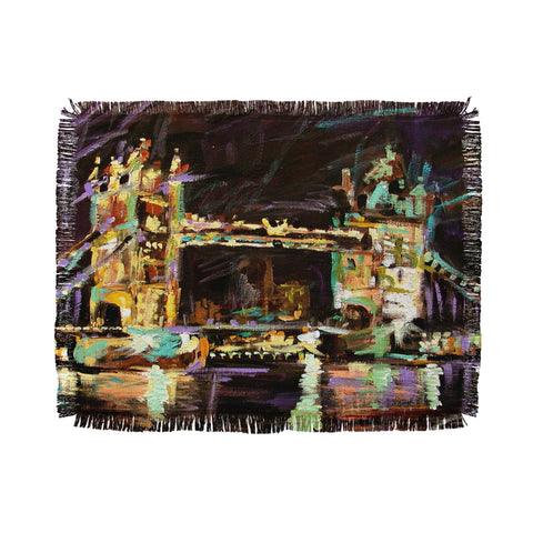 Ginette Fine Art Tower Bridge London Throw Blanket