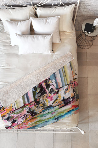 Ginette Fine Art Trevi Fountain Rome Italy 1 Fleece Throw Blanket