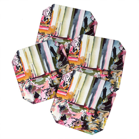 Ginette Fine Art Trevi Fountain Rome Italy 3 Coaster Set